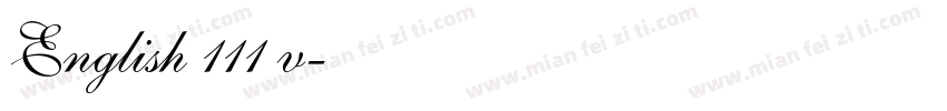 English 111 v字体转换